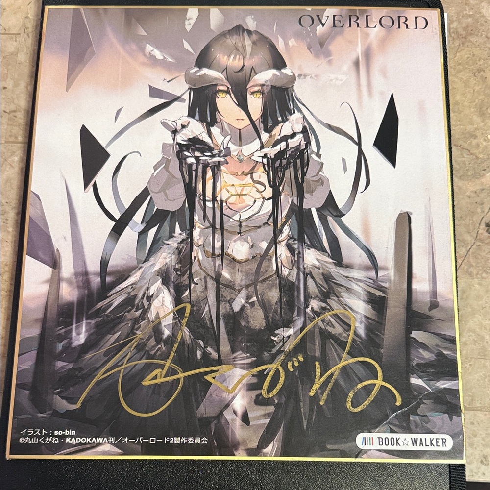 OVERLORD ALBEDO SHIKISHI HAND SIGNED ANIME EXPO 2018 KUGANE MARUYAMA